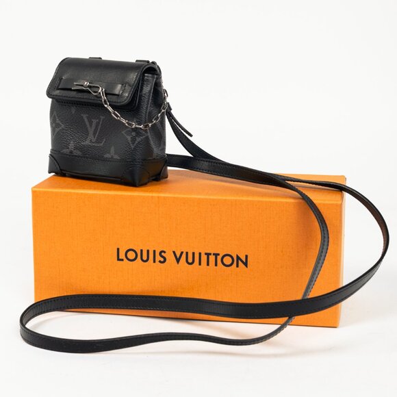 Louis Vuitton Mini Steamer Eclipse Monogram Canvas Pouch Bag - Picture 9 of 9